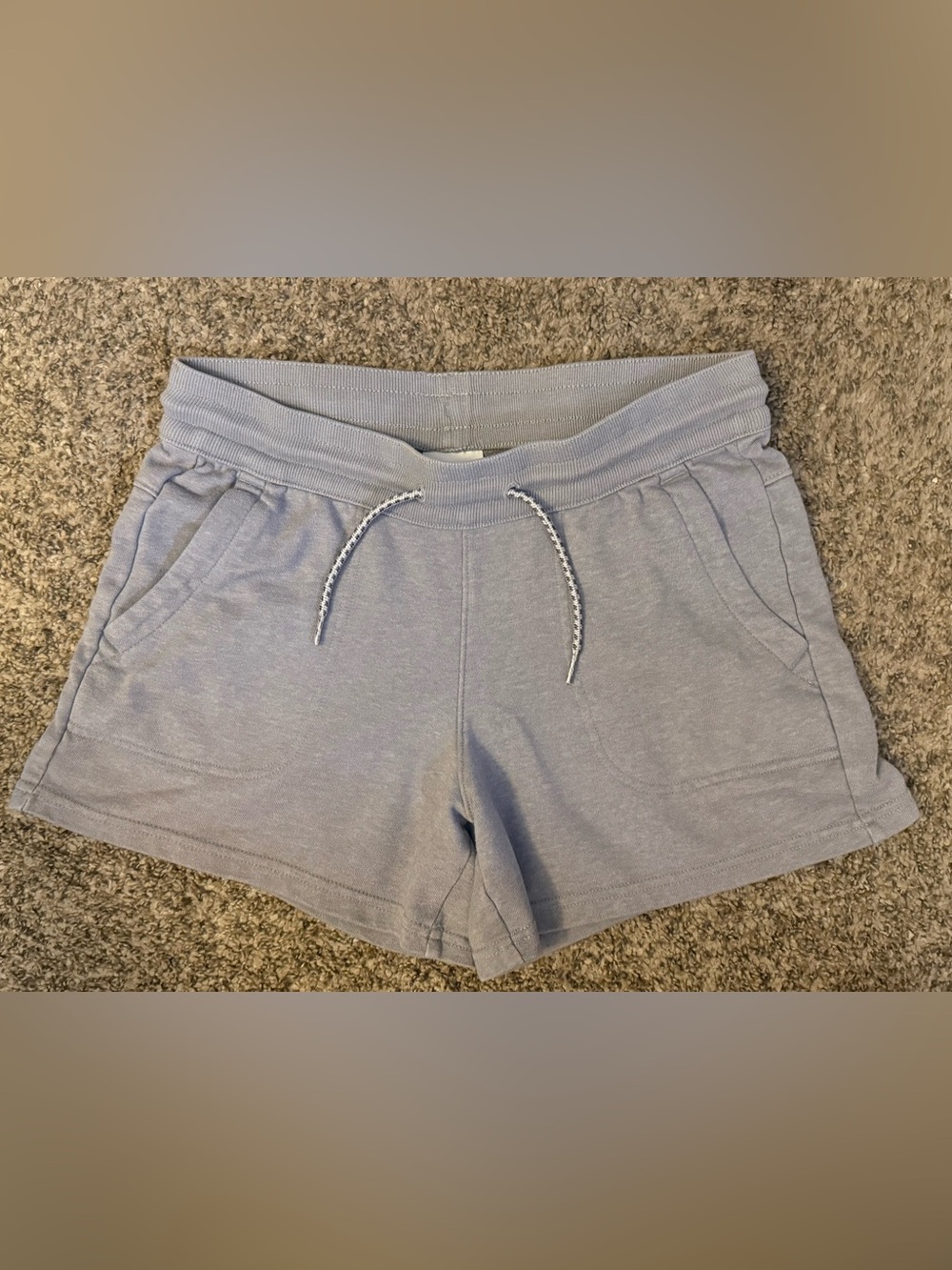 Columbia Women's Light Gray Athletic Shorts with Drawstring